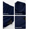image:imageJMIERR Mens 2 Piece Short Sets Short Sleeve Shirts and Shorts Summer Beach Vacation Texture OutfitsNavy Blue