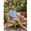 image:imageJMIERR Mens 2 Piece Short Sets Short Sleeve Shirts and Shorts Summer Beach Vacation Texture OutfitsSky Blue
