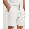 image:imageJMIERR Mens 2 Piece Short Sets Short Sleeve Shirts and Shorts Summer Beach Vacation Texture OutfitsWhite