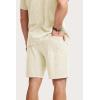 image:imageJMIERR Mens 2026 Casual 2 Piece Outfits Lounge Sets Jacquard Knit Short Sets Golf Short Sleeve Outfits for Beach VacationApricot