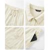 image:imageJMIERR Mens 2026 Casual 2 Piece Outfits Lounge Sets Jacquard Knit Short Sets Golf Short Sleeve Outfits for Beach VacationApricot
