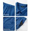 image:imageJMIERR Mens 2026 Casual 2 Piece Outfits Lounge Sets Jacquard Knit Short Sets Golf Short Sleeve Outfits for Beach VacationBlue 3