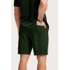 image:imageJMIERR Mens 2026 Casual 2 Piece Outfits Lounge Sets Jacquard Knit Short Sets Golf Short Sleeve Outfits for Beach VacationGreen