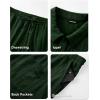 image:imageJMIERR Mens 2026 Casual 2 Piece Outfits Lounge Sets Jacquard Knit Short Sets Golf Short Sleeve Outfits for Beach VacationGreen