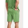 image:imageJMIERR Mens 2026 Casual 2 Piece Outfits Lounge Sets Jacquard Knit Short Sets Golf Short Sleeve Outfits for Beach VacationLight Green