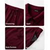 image:imageJMIERR Mens 2026 Casual 2 Piece Outfits Lounge Sets Jacquard Knit Short Sets Golf Short Sleeve Outfits for Beach VacationRed