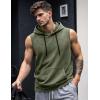 image:imageJMIERR Mens 2026 Vintage Washed Sleeveless Hoodie Tank Top Cotton Muscle Workout Gym Streetwear ShirtGreen