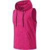 image:imageJMIERR Mens 2026 Vintage Washed Sleeveless Hoodie Tank Top Cotton Muscle Workout Gym Streetwear ShirtPink
