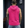 image:imageJMIERR Mens 2026 Vintage Washed Sleeveless Hoodie Tank Top Cotton Muscle Workout Gym Streetwear ShirtPink