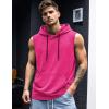 image:imageJMIERR Mens 2026 Vintage Washed Sleeveless Hoodie Tank Top Cotton Muscle Workout Gym Streetwear ShirtPink