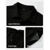 image:imageJMIERR Mens Casual 2 Pieces Summer Outfits Knit Textured Short Sleeve Polo Shirt And Shorts Vacation Beach Set for MenBlack