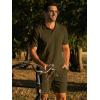 image:imageJMIERR Mens Casual 2 Pieces Summer Outfits Knit Textured Short Sleeve Polo Shirt And Shorts Vacation Beach Set for MenBreen