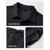 image:imageJMIERR Mens Casual 2 Pieces Summer Outfits Knit Textured Short Sleeve Polo Shirt And Shorts Vacation Beach Set for MenDark Grey