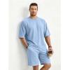 image:imageJMIERR Mens Casual Oversized Short Sets 2 Piece Summer Outfits Raglan Sleeve Tshirts amp Shorts TracksuitBaby Blue