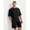 image:imageJMIERR Mens Casual Oversized Short Sets 2 Piece Summer Outfits Raglan Sleeve Tshirts amp Shorts TracksuitBlack