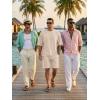 image:imageJMIERR Mens Casual Oversized Short Sets 2 Piece Summer Outfits Raglan Sleeve Tshirts amp Shorts TracksuitCream