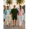 image:imageJMIERR Mens Casual Oversized Short Sets 2 Piece Summer Outfits Raglan Sleeve Tshirts amp Shorts TracksuitDark Green