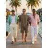 image:imageJMIERR Mens Casual Oversized Short Sets 2 Piece Summer Outfits Raglan Sleeve Tshirts amp Shorts TracksuitDusty Olive