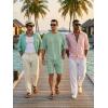 image:imageJMIERR Mens Casual Oversized Short Sets 2 Piece Summer Outfits Raglan Sleeve Tshirts amp Shorts TracksuitGrey Green