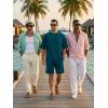 image:imageJMIERR Mens Casual Oversized Short Sets 2 Piece Summer Outfits Raglan Sleeve Tshirts amp Shorts TracksuitLake Blue