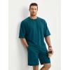 image:imageJMIERR Mens Casual Oversized Short Sets 2 Piece Summer Outfits Raglan Sleeve Tshirts amp Shorts TracksuitLake Blue