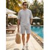 image:imageJMIERR Mens Casual Oversized Short Sets 2 Piece Summer Outfits Raglan Sleeve Tshirts amp Shorts TracksuitLight Grey