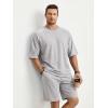 image:imageJMIERR Mens Casual Oversized Short Sets 2 Piece Summer Outfits Raglan Sleeve Tshirts amp Shorts TracksuitLight Grey