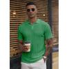 image:imageJMIERR Mens Casual Polo Shirt Summer Short Sleeve Vacation Button Beach Knit Stretchy Golf ShirtsMint Green