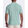 image:imageJMIERR Mens Casual Polo Shirt Summer Short Sleeve Vacation Button Beach Knit Stretchy Golf ShirtsP Green 4
