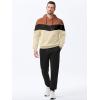 image:imageJMIERR Mens Hoodie Tracksuit 2 Pieces Set Novelty Color Block Pullover Fleece Hoodies Long Sleeve Casual SweatshirtApricot