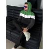 image:imageJMIERR Mens Hoodie Tracksuit 2 Pieces Set Novelty Color Block Pullover Fleece Hoodies Long Sleeve Casual SweatshirtDark Green