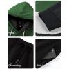image:imageJMIERR Mens Hoodie Tracksuit 2 Pieces Set Novelty Color Block Pullover Fleece Hoodies Long Sleeve Casual SweatshirtDark Green