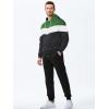 image:imageJMIERR Mens Hoodie Tracksuit 2 Pieces Set Novelty Color Block Pullover Fleece Hoodies Long Sleeve Casual SweatshirtDark Green