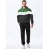 image:imageJMIERR Mens Hoodie Tracksuit 2 Pieces Set Novelty Color Block Pullover Fleece Hoodies Long Sleeve Casual SweatshirtDark Green