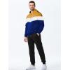 image:imageJMIERR Mens Hoodie Tracksuit 2 Pieces Set Novelty Color Block Pullover Fleece Hoodies Long Sleeve Casual SweatshirtJurassic Gold