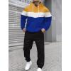 image:imageJMIERR Mens Hoodie Tracksuit 2 Pieces Set Novelty Color Block Pullover Fleece Hoodies Long Sleeve Casual SweatshirtJurassic Gold