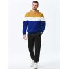 image:imageJMIERR Mens Hoodie Tracksuit 2 Pieces Set Novelty Color Block Pullover Fleece Hoodies Long Sleeve Casual SweatshirtJurassic Gold