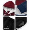 image:imageJMIERR Mens Hoodie Tracksuit 2 Pieces Set Novelty Color Block Pullover Fleece Hoodies Long Sleeve Casual SweatshirtNavy Blue