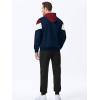 image:imageJMIERR Mens Hoodie Tracksuit 2 Pieces Set Novelty Color Block Pullover Fleece Hoodies Long Sleeve Casual SweatshirtNavy Blue