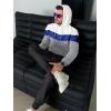 image:imageJMIERR Mens Hoodie Tracksuit 2 Pieces Set Novelty Color Block Pullover Fleece Hoodies Long Sleeve Casual SweatshirtPowder Blue