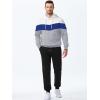 image:imageJMIERR Mens Hoodie Tracksuit 2 Pieces Set Novelty Color Block Pullover Fleece Hoodies Long Sleeve Casual SweatshirtPowder Blue