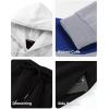 image:imageJMIERR Mens Hoodie Tracksuit 2 Pieces Set Novelty Color Block Pullover Fleece Hoodies Long Sleeve Casual SweatshirtPowder Blue
