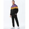 image:imageJMIERR Mens Hoodie Tracksuit 2 Pieces Set Novelty Color Block Pullover Fleece Hoodies Long Sleeve Casual SweatshirtTillandsia Purple