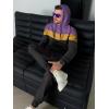 image:imageJMIERR Mens Hoodie Tracksuit 2 Pieces Set Novelty Color Block Pullover Fleece Hoodies Long Sleeve Casual SweatshirtTillandsia Purple