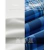 image:imageJMIERR Mens Pajamas Set 2 Piece Long Sleeve TShirt Loungewear Long Plaid Pants with PocketSky Blue