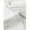 image:imageJMIERR Mens Summer 2 Piece Beach Sets Texture Short Sleeve Button Down Knit Shirts and Shorts Vacation Outfits of MenBeige