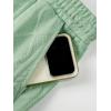 image:imageJMIERR Mens Summer 2 Piece Beach Sets Texture Short Sleeve Button Down Knit Shirts and Shorts Vacation Outfits of MenGreen