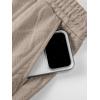 image:imageJMIERR Mens Summer 2 Piece Beach Sets Texture Short Sleeve Button Down Knit Shirts and Shorts Vacation Outfits of MenKhaki