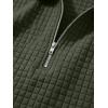 image:imageJMIERR Mens Summer 2 Piece Outfits Short Sets Beach Waffle 14 Zip Polo Shirts Casual Loose Pant LoungewearGreen