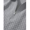 image:imageJMIERR Mens Summer 2 Piece Outfits Short Sets Beach Waffle 14 Zip Polo Shirts Casual Loose Pant LoungewearGrey